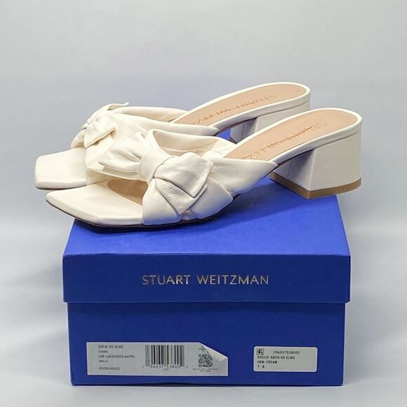 Stuart Weitzman Slip On Bow Sandals size 7 - Picture 8 of 10
